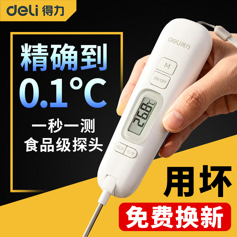 Right-hand Thermometer Water Temperature Meters Baking Kitchen Food Oil Temperature Gauge Probe Type Baby Tested Water Temperature Gauge-Taobao