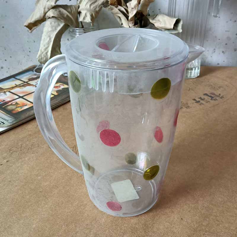 Transparent plastic cold water pot home kitchen water furniture with lid strainer multipurpose pot cold water bottle large row of cold tea kettle