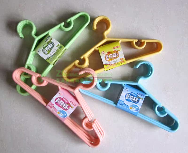 Plastic Children Hanger Home Newborns Small Numbers Pure Color Pants Rack Multi Hook Anti Slip Baby Hanger Number