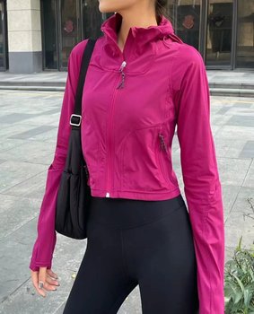 New 2025 hiking women's jacket stretch slim waist-hugging casual sports slim jacket hooded jacket