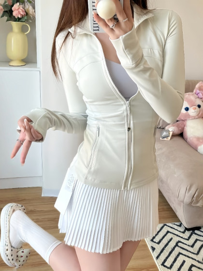 lulu瑜伽服同款Define春夏弹力显瘦立领外套速干运动瑜伽健身夹克