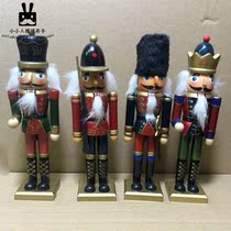 Walnuts Clips Puppet Metal Lacquer King Soldiers Combined Christmas Decorations 25CM