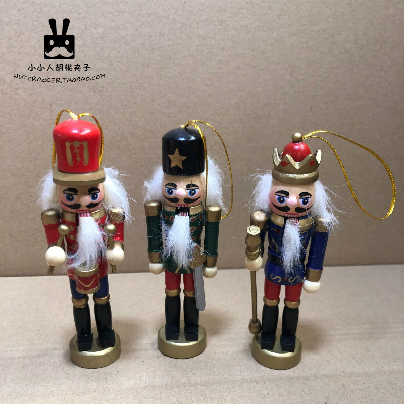 Nutcracker puppet soldier decoration window decoration birthday gift Christmas gift wooden scene Meichen