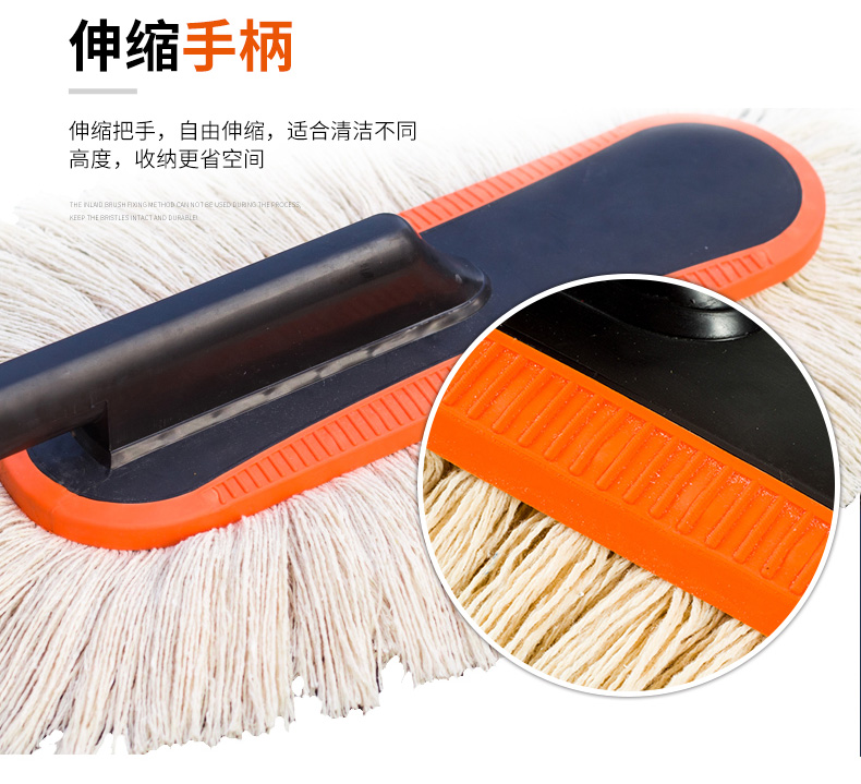 Xe lau chùi lau bụi nhíp chải xe rửa xe cung cấp hiện vật quét tuyết xám đặc biệt đa năng bông sáp kéo - Sản phẩm làm sạch xe chổi lau rửa xe ô tô