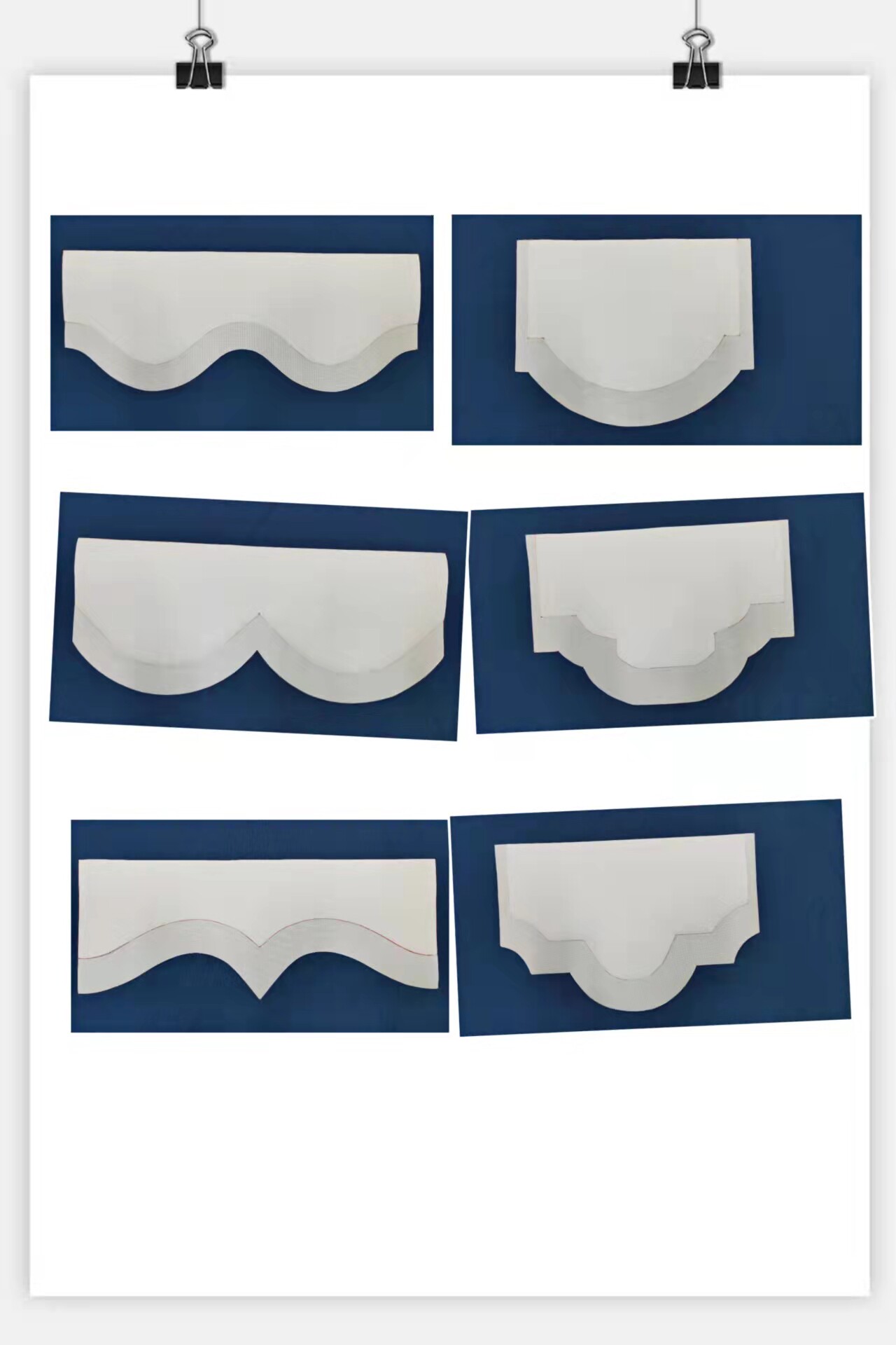 New flat curtain template commonly used dimensions wave curtain curtain curtain head size folding hollow water wave