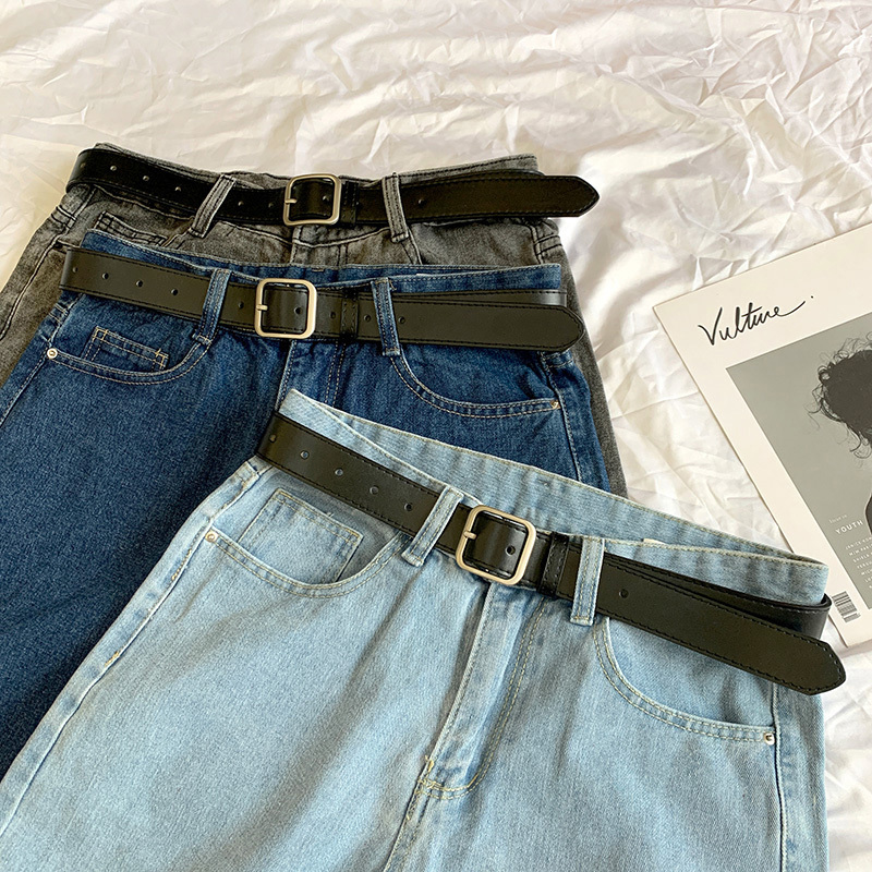 Vintage Black Leather Belt for Women and Men, Versatile Men's and Women's Jeans Belt, Women's Belt, Men's Trendy Belt, Men's Style Vintage Black Leather Belt for Women and Men, Versatile Men's and Women's Jeans Belt, Women's Belt, Men's Trendy Belt, Men's Style
