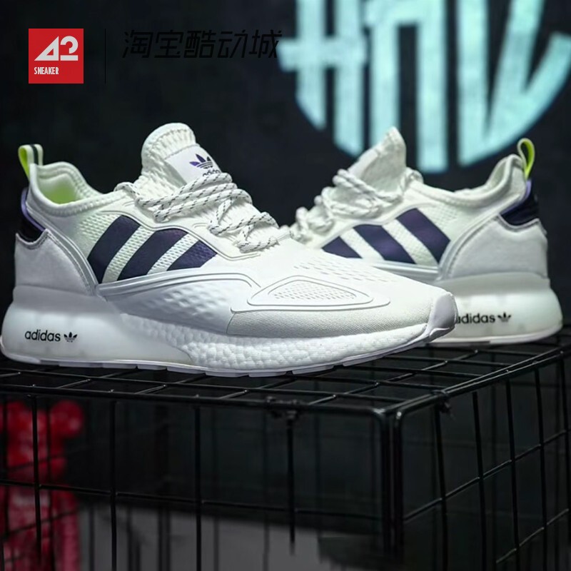 42 Sportsman Adidas Trefoil Zx 2K Boost Men's and Women's Low-Top Sports Casual Shoes Fx8489