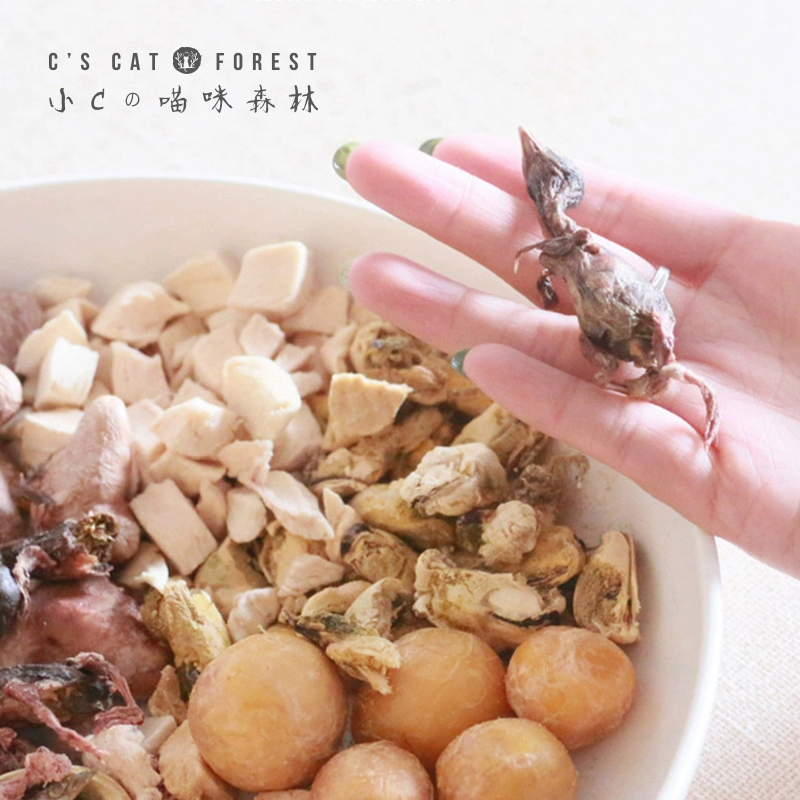 Mèo và chó ăn vặt đông khô thịt gà khô chim cút đông khô thịt thú cưng vỗ béo mèo thức ăn dinh dưỡng kén ăn - Đồ ăn nhẹ cho mèo