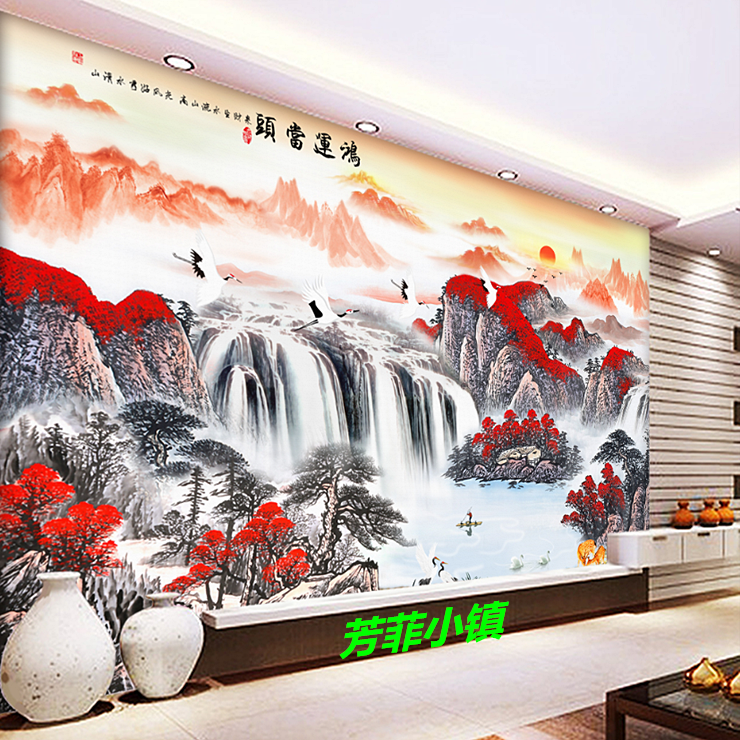 [USD 14.54] 3D Hongyun Home Feng Shui Gathering Treasure Pot Sunrise TV