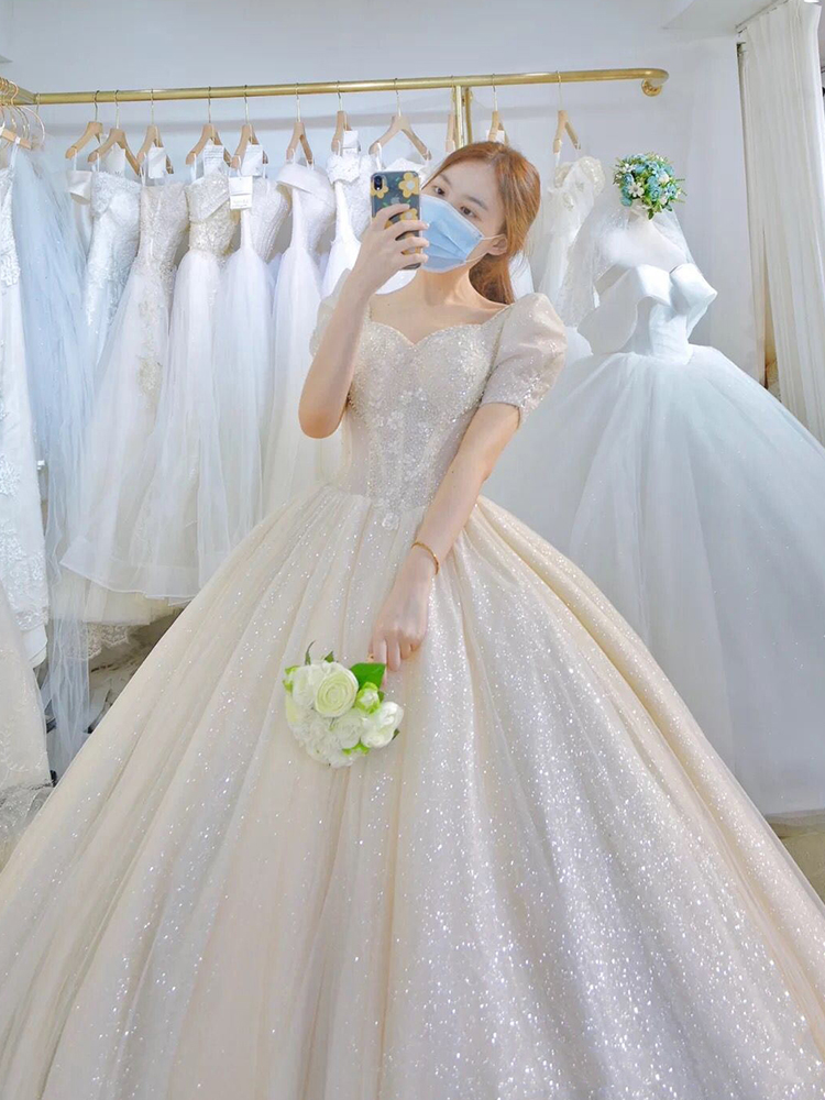 Wedding dress for pregnant, 13 years, french style, plus size, suitable for teen, lace dress Wedding dress for pregnant, 13 years, french style, plus size, suitable for teen, lace dress