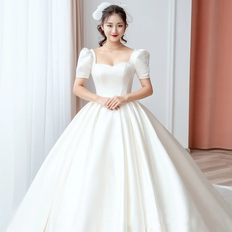 Wedding dress for pregnant, suitable for teen, open shoulders, plus size, lace dress Wedding dress for pregnant, suitable for teen, open shoulders, plus size, lace dress