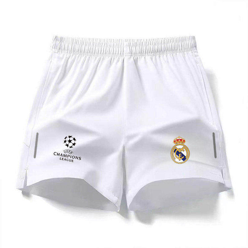 2026 Barcelona Real Madrid Summer Sports Shorts Men's Three-Quarter Length Football Shorts Ice Silk Quick-Dry Pants Fitness Running Pants
