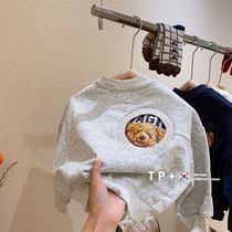 Gush 21 autumn winter new children foreign air clothing cotton quality male girl cartoon small bear long sleeve undershirt jacket