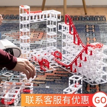 DesignNest roller coaster ball track magnetic building blocks development puzzle force childrens assembly toys Environmental protection