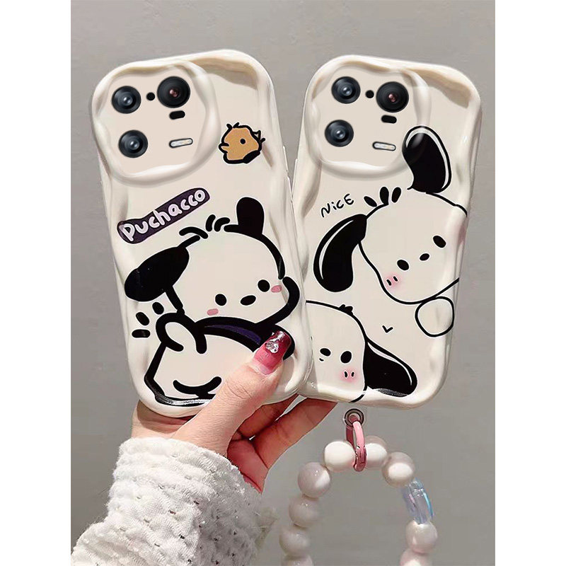 Suitable for Xiaomi 13 Phone Case, Cute Pochacco New Model, Xiaomi 13 Pro Super Adorable Cartoon Silicone Case for Men and Women, Trendy Bracelet, Personalized Airbag Anti-Drop Case, Student Best Friend Creative Internet Celebrity Quirky Case