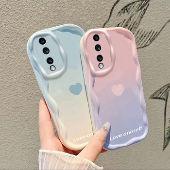 Suitable for Honor 80 Pro Series Phone Cases, New Honor 80 Creative 80Se Gradient Heart-Shaped Couple Protective Case, 80Gt Simple Airbag Anti-Drop 80Pro Flat Screen Version Silicone Personalized
