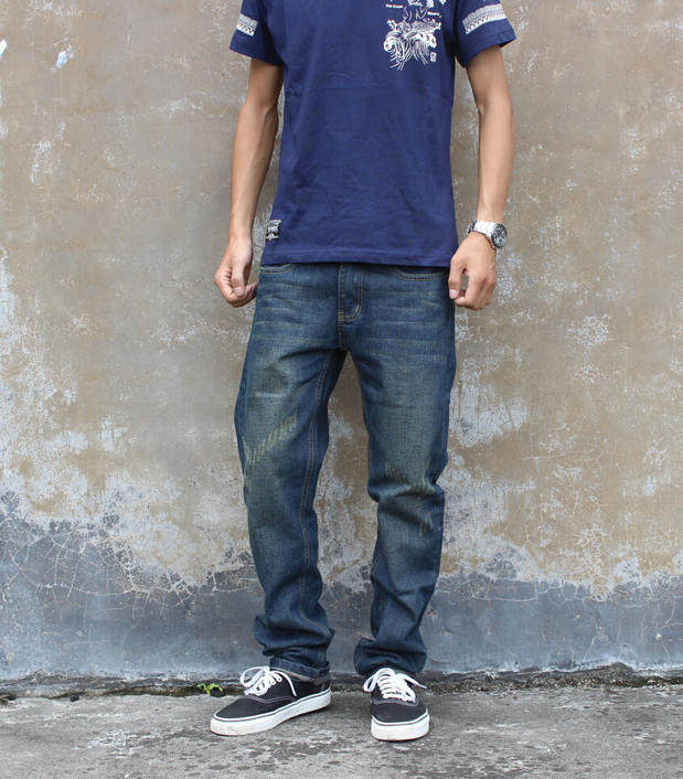 Jeans pour adolescent droite en vrac en coton pour Quatre saisons - Ref 1461311 Image 73