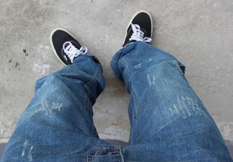 Jeans pour adolescent droite en vrac en coton pour Quatre saisons - Ref 1461311 Image 55