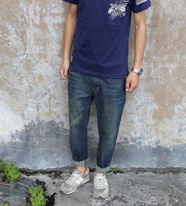 Jeans pour adolescent droite en vrac en coton pour Quatre saisons - Ref 1461311 Image 71