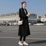 Длинный весенний осенний плащ, черная хаки куртка для отдыха, цвет, средней длины, 2023, подходит для подростков