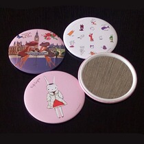 Carry-on makeup mirror small round mirror princess mini cute simple portable portable cartoon Korean princess mirror