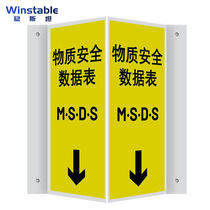 Stuanstein V-shape warning sign plastic plastic plate sign fire medical sanitary sanitary triangle material safety