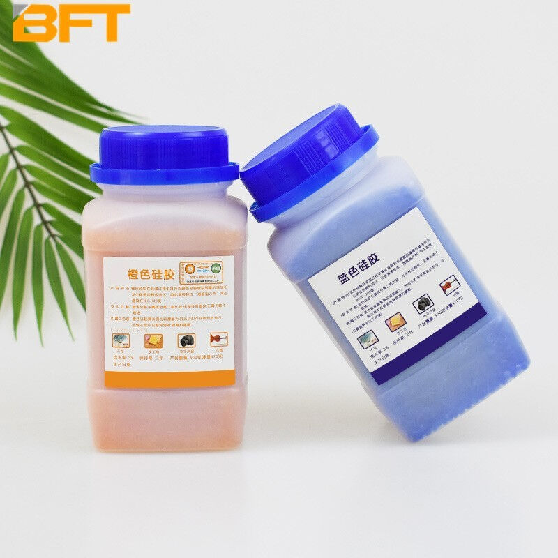 Beifute industrial desiccant dehumidification and moisture-proof blue color-changing silica gel particle desiccant reusable bottled