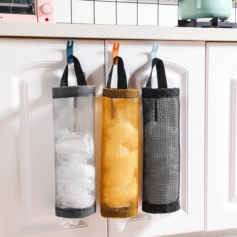 Home Kitchen Garbage Bags Containing Hanging Bags Wall-mounted Debris Mesh Storage Bag Wall Extraction Finishing Storage Bags