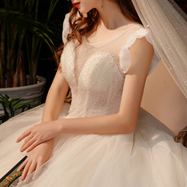  Wedding dress 2021 new bride tugging quality forest super fairy dream starry sky small simple European-style light