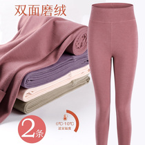 De Rong warm pants womens autumn and winter thick leggings wear self-heating cotton non-trace tight Joker warm pants