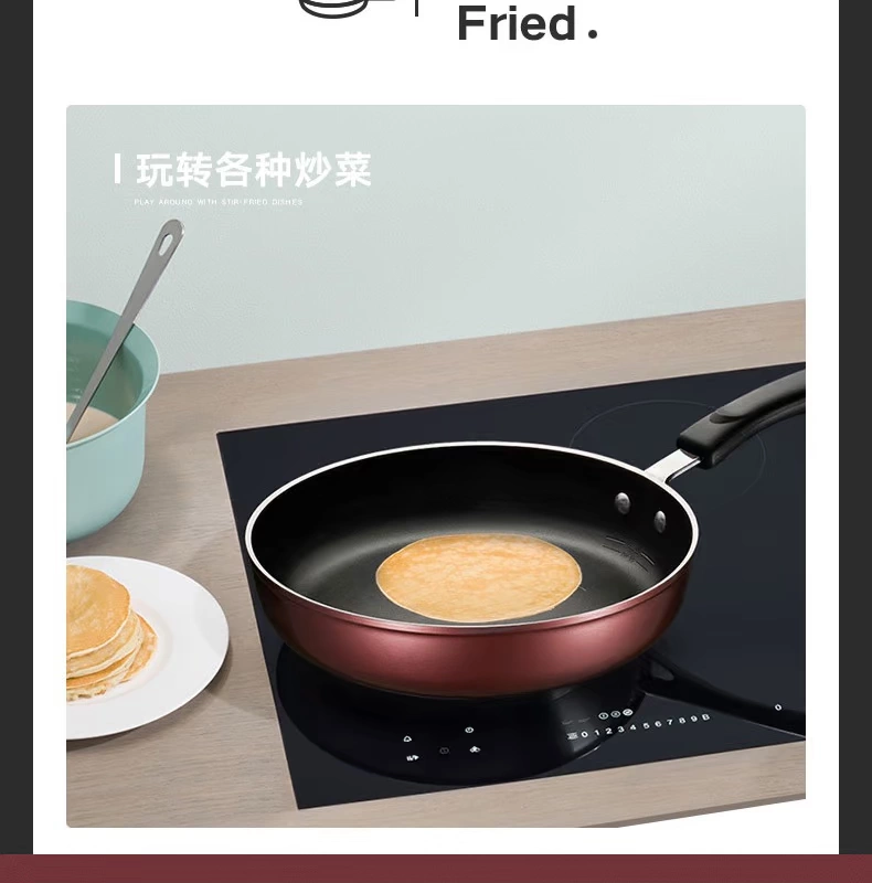 Bộ dụng cụ nấu ăn Aishida không dính ba món quà tặng nồi cảm ứng phổ dụng nồi súp chảo chảo chiên chảo kết hợp nồi bếp - Phòng bếp