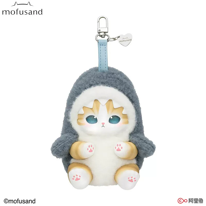 Настоящий mofusand Cat Fu Sandy Variety Animal Sparkling Shark Cat Vinyl Plush Handbag Pendant Blind Box