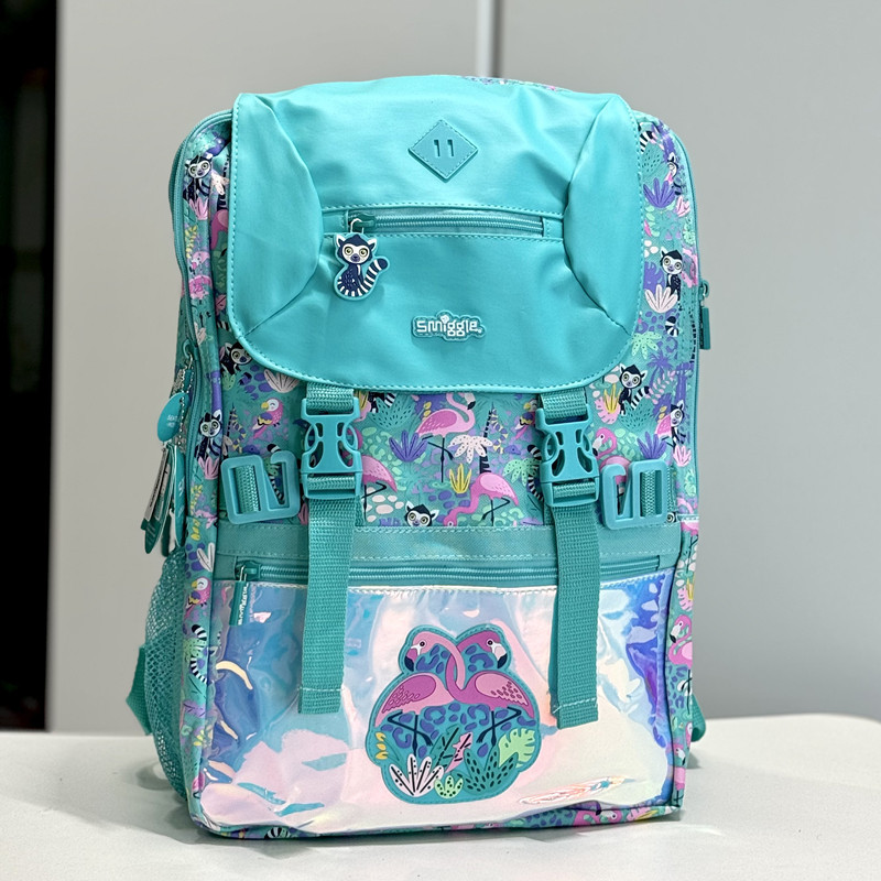 Australia Smiggle Stress-Relief Backpack Extra-Large Gaming Green Flamingo Backpack High School Backpack Gift