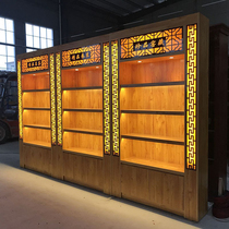 Paint-free cabinet Ginseng antler cabinet Liquor cabinet Ginseng antler Sea cucumber Birds nest counter cordyceps Northeast specialty tea display cabinet