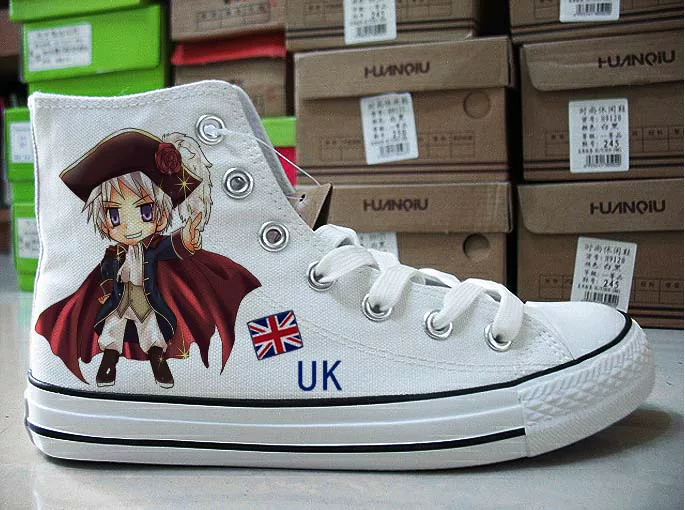 АФП Hetalia Q версии Пруссия Гильберт Бешмид молодой мастер высокие кеды на канве с рукотворной росписью