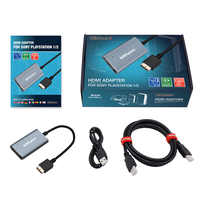 Ps1 Ps2 HDMI High-Definition Video Converter Ps2 with Rgb-Ypbpr Switch to Tv Adapter Ps1 Ps2 HDMI High-Definition Video Converter Ps2 with Rgb-Ypbpr Switch to Tv Adapter
