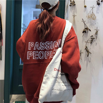 Lazy wind Spring Autumn Tide womens clothes pullover long Korean version thin bf loose 2019 new long sleeve ins