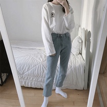 Cotton base shirt Women Long Sleeve White T-shirt 2019 Spring and Autumn New chic Harbor Loose Student Top