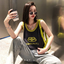 2021 Summer Korean version of the new round collar internal hitch bottom short sleeve T-shirt female loose short 100 lap blouses