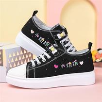 Girl Sailor Cloth Shoes 2022 Spring Children Sports Cloth Shoes CUHK Children Fashion Casual Board Shoes Students Flat Flat Shoes