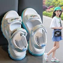 Girl Sandals 2022 New Summer CUHK Girl Girl Princess Fashion Nets Red Soft Bottom Children Sports Beach Shoes