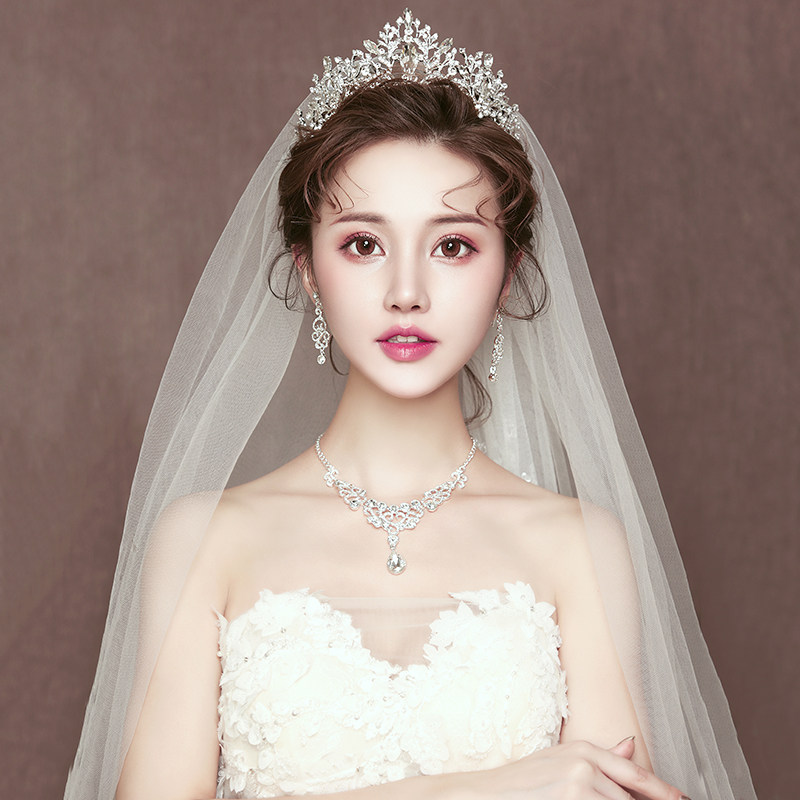 Bridal headdress New wedding crown Wedding dress Atmospheric Baroque hair accessories suit Wedding simple accessories