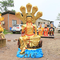 1 5 meters Dragon Tree Bodhisattva Guanyin Buddha statue Feng Shui ornaments pasted gold painted glass fiber reinforced plastic resin Buddha statue factory direct sales