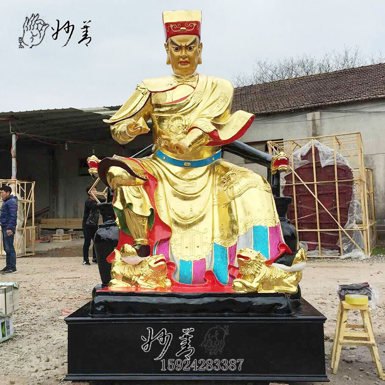 2 5-meter sitting statue of Huaguang Emperor Huaguang Marshal Ma Lingguan Ma Tianjun Resin religious statue Buddha statue ornament