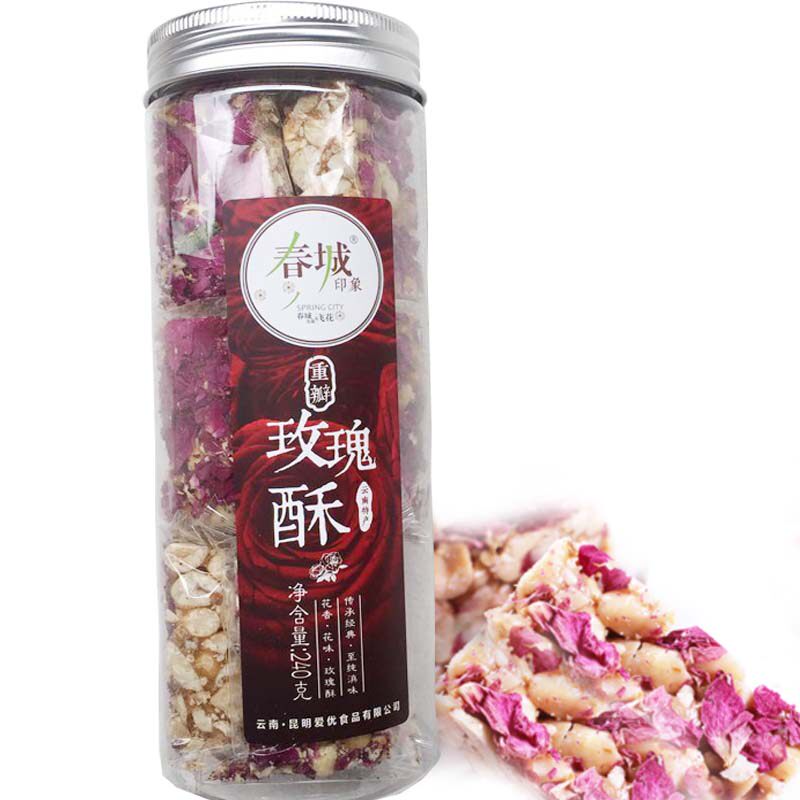 Full 3 bottles of Yunnan specialty Chuncheng Impression double-leaf rose raw pastry traditional pastry 160g 240g