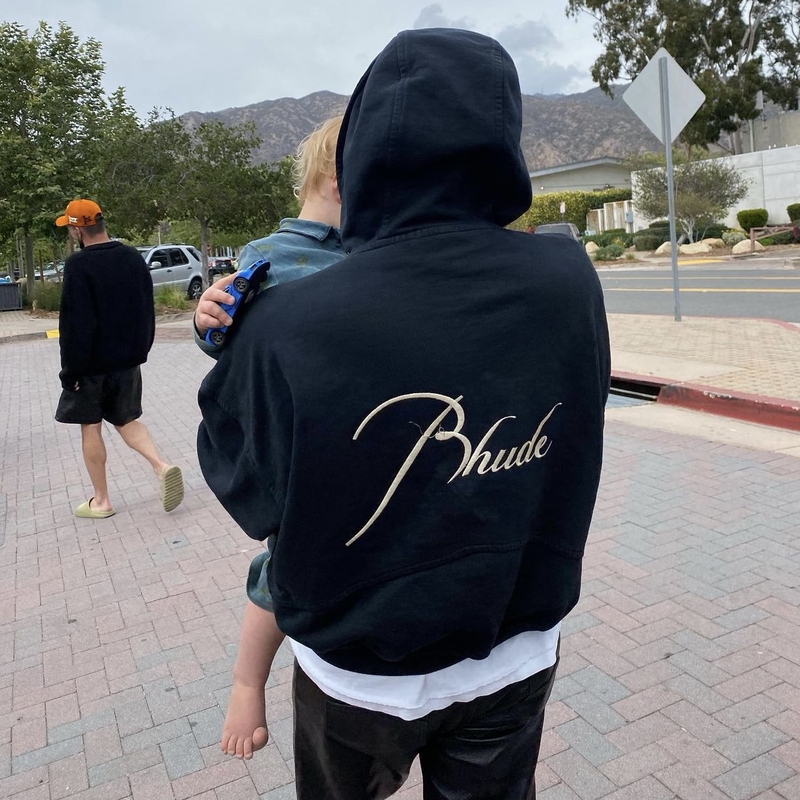 Rhude Capsule Zipper Letter Logo Embroidered Hoodie ins High Street Fashion Brand Unisex Autumn Cardigan Jacket