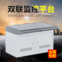 Console Platform Desk Dispatch Desk Command Center Triple Quad Security Room Cabinet Machine Double Desk Monitoring Operation Desk