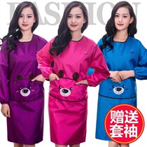 Clothes children with sleeves kitchen long sleeves cooking kitchen oil-proof apron female home waterproof apron