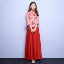 Hanfu spring and autumn girlfriends high waist sweet Chinese style bridesmaid wedding Tang suit special national