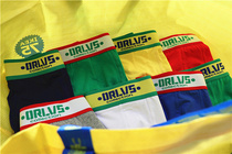 Korean version of the color wide-band underwear candy color combination simple solid color medium low waist cotton boxer pants mens boxer underwear